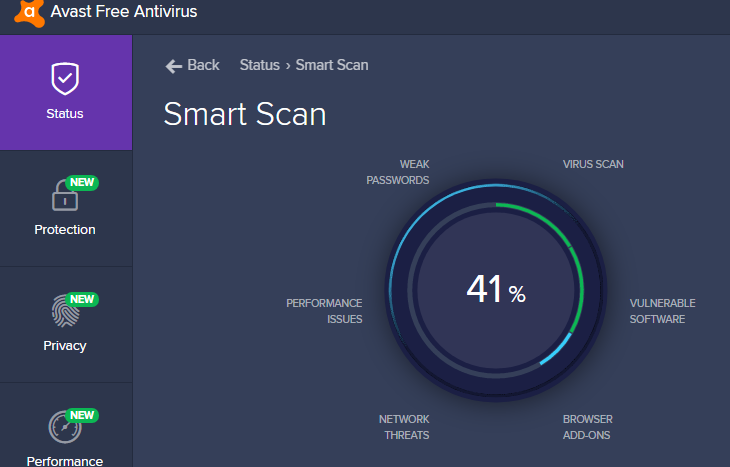 avast scan at boot